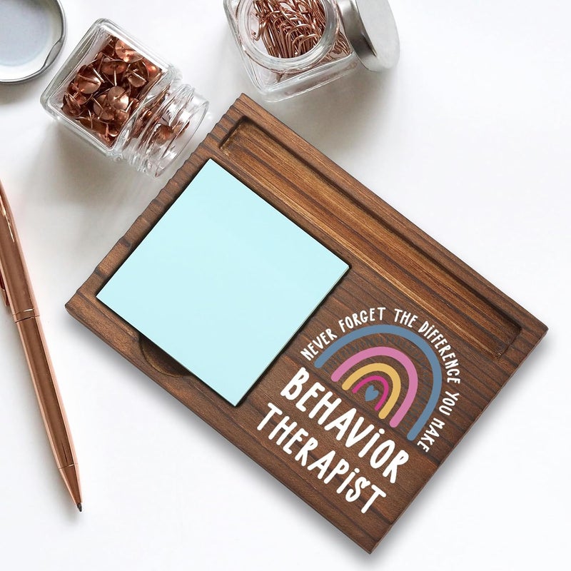 Pariveca Behavior Therapist Appreciation Note Pad Holder Desk Organizer, Thank You Gift for ABA and Mental Health Professionals, Back to School, Education Week, Birthday or Christmas Gift PB002 - Image 4